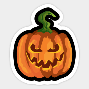 Scary halloween pumpkin Sticker